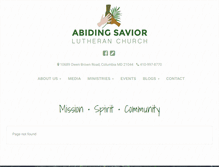 Tablet Screenshot of abiding-savior.org